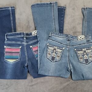 Girls Cowgirl Hardware Bootcut Jeans